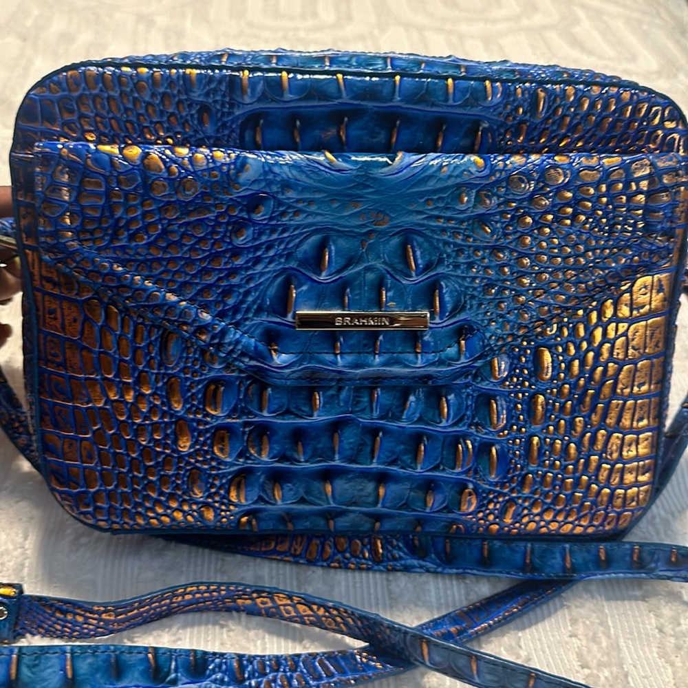 Brahmin Shea Deep Azure Melbourne Genuine Leather